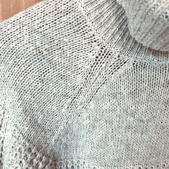 ABERCROMBIE & FITCH Oatmeal Mixed Knit Long Sleeve Sweater Sz M - Picture 10 of 12